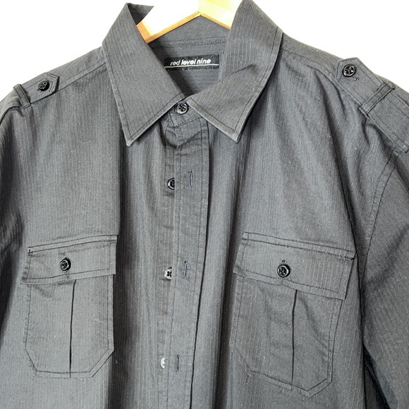 Red Level Nine Button Down - Picture 4 of 7